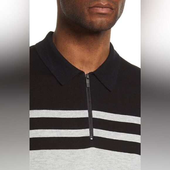 NEW Open Edit Men Front Zip Knit Polo Size XL - Picture 3 of 15